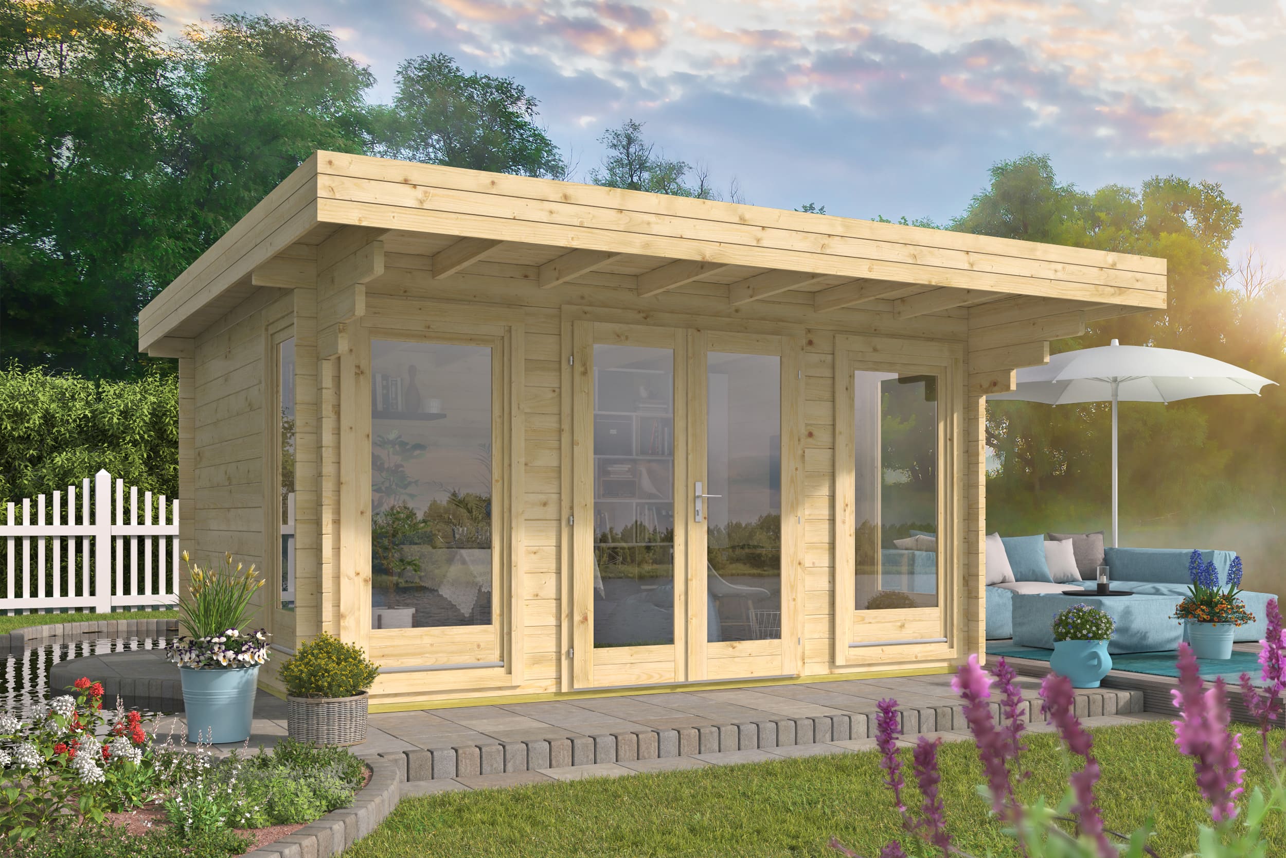 Blokhut Lory | Inclusief fundamentbalken, easyroofing, startset en bezorging!