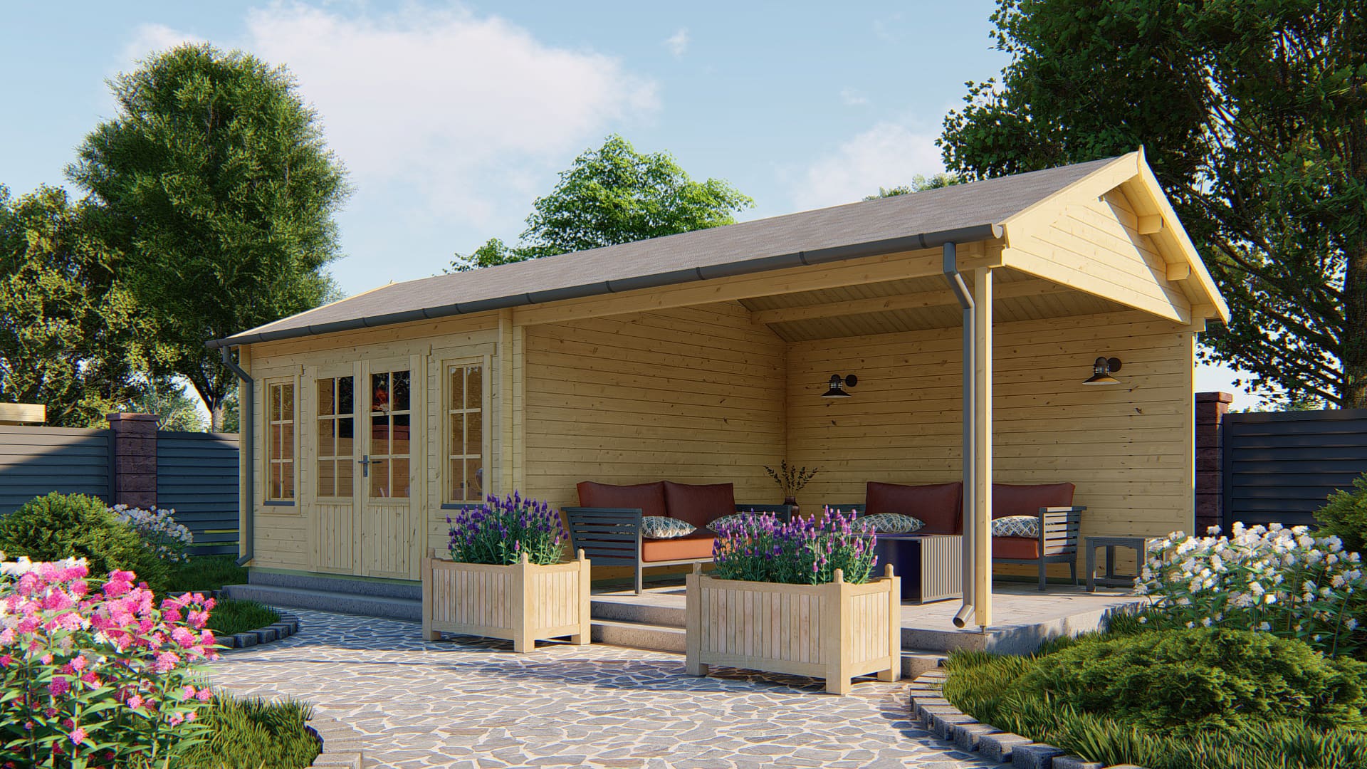 Blokhut Kwaspa | Inclusief fundamentbalken, shingles, startset en bezorging!