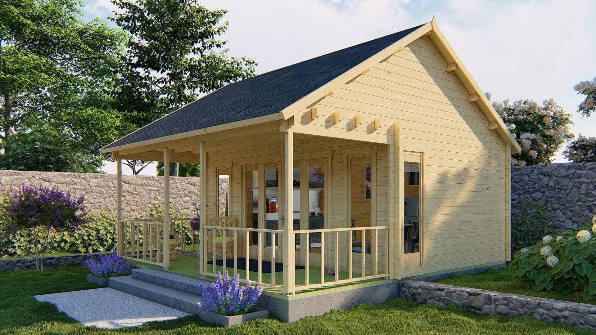 Blokhut Olaug | Inclusief fundamentbalken, shingles, startset en bezorging!