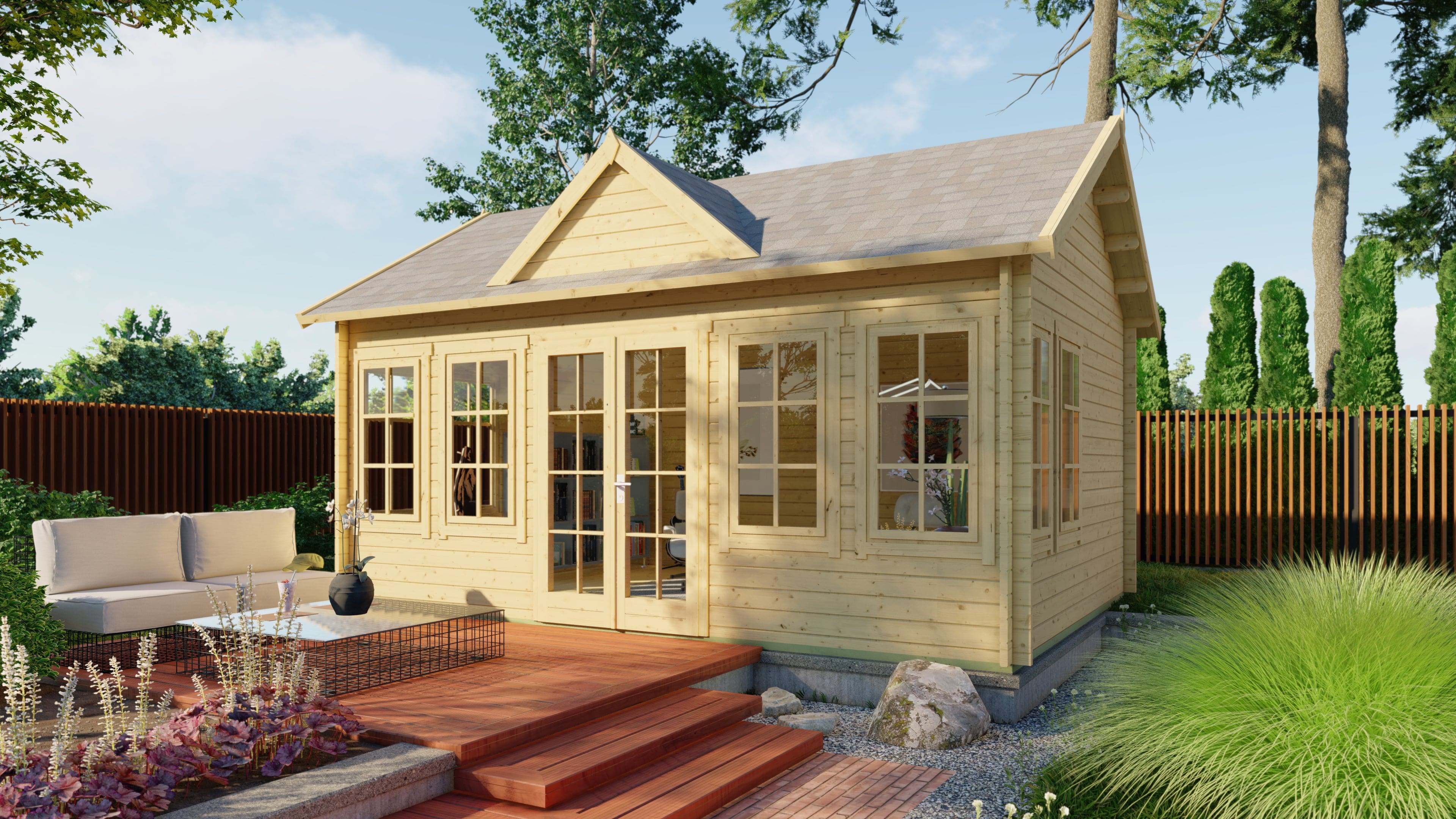 Blokhut Clockhouse | Inclusief fundamentbalken, shingles, startset en bezorging!