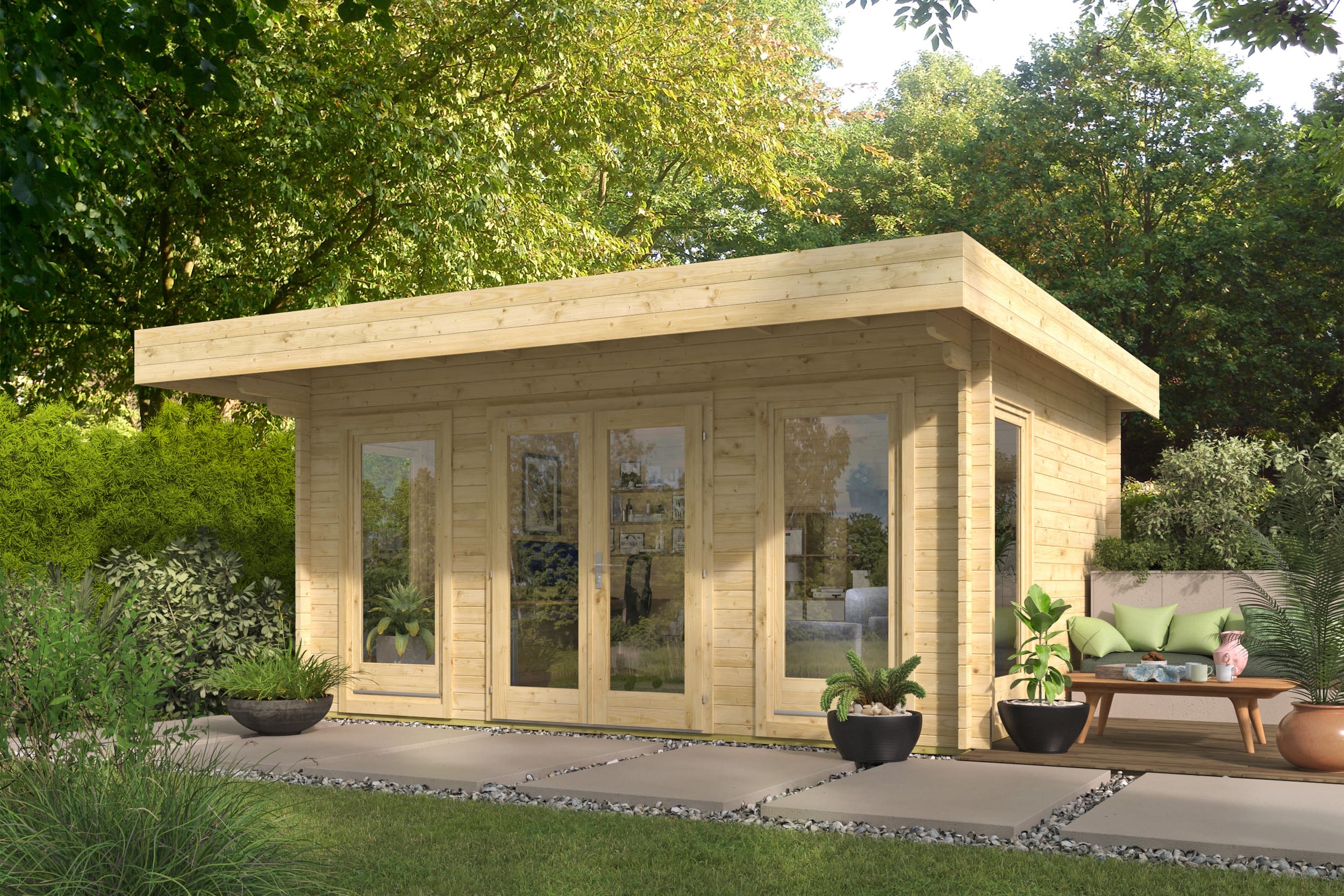 Blokhut Yorick | Inclusief fundamentbalken, easyroofing, startset en bezorging!