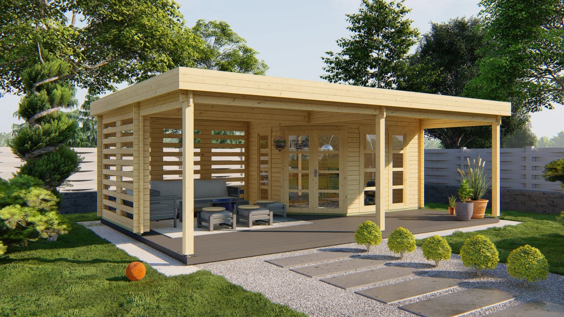 Blokhut Oletha | Inclusief fundamentbalken, EPDM, startset en bezorging!
