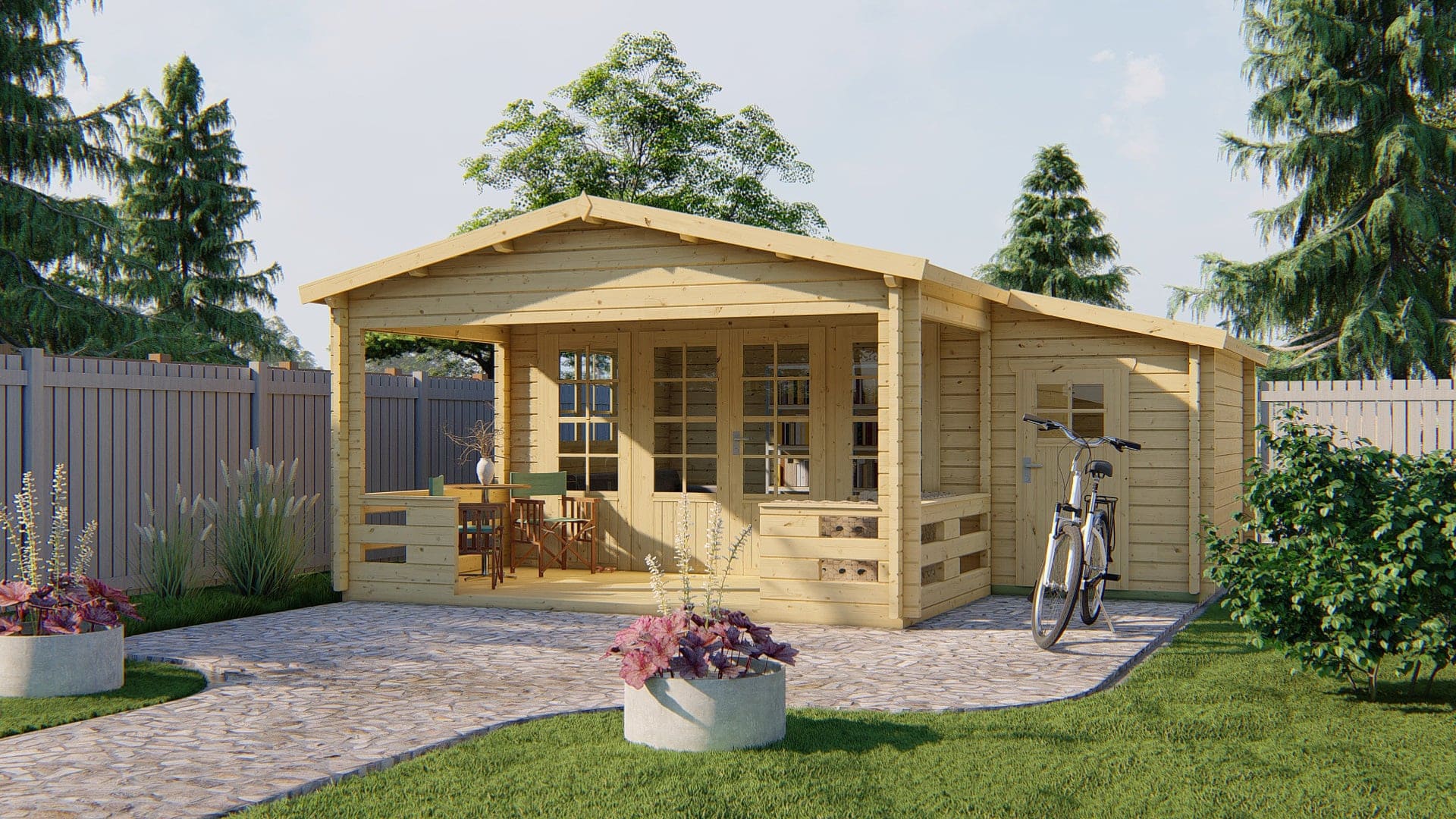 Blokhut Coventry | Inclusief fundamentbalken, shingles, startset en bezorging!