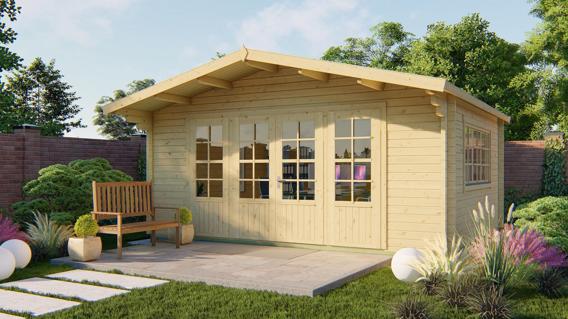 Blokhut Newcastle | Inclusief fundamentbalken, shingles, startset en bezorging!