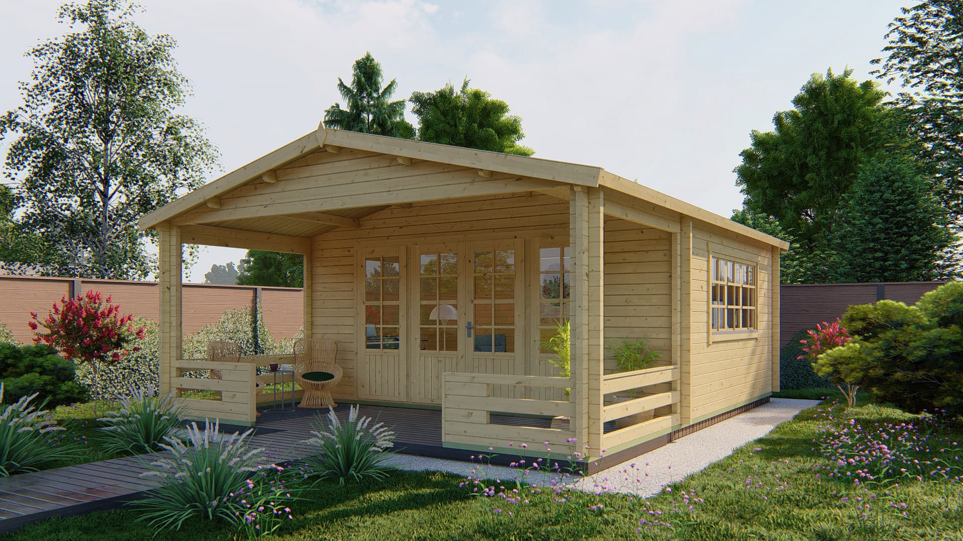 Blokhut Nottingham | Inclusief fundamentbalken, shingles, startset en bezorging!