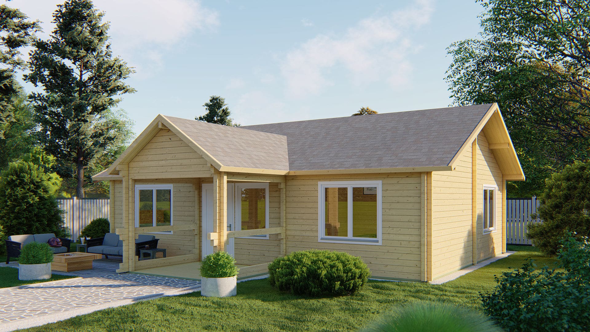 Blokhut Finn | Inclusief fundamentbalken, shingles, startset en bezorging!