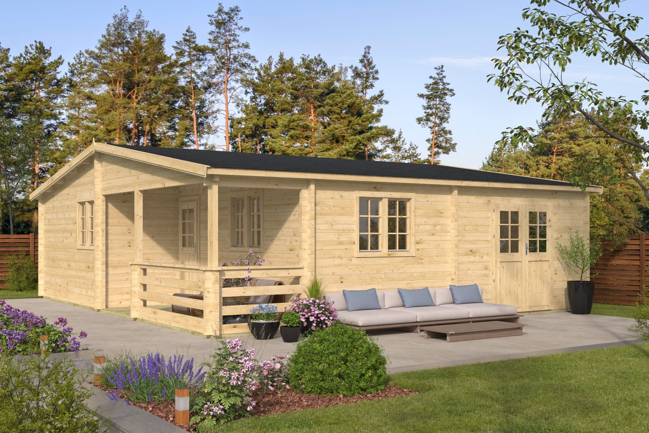Blokhut Azores | Inclusief fundamentbalken, shingles, startset en bezorging!