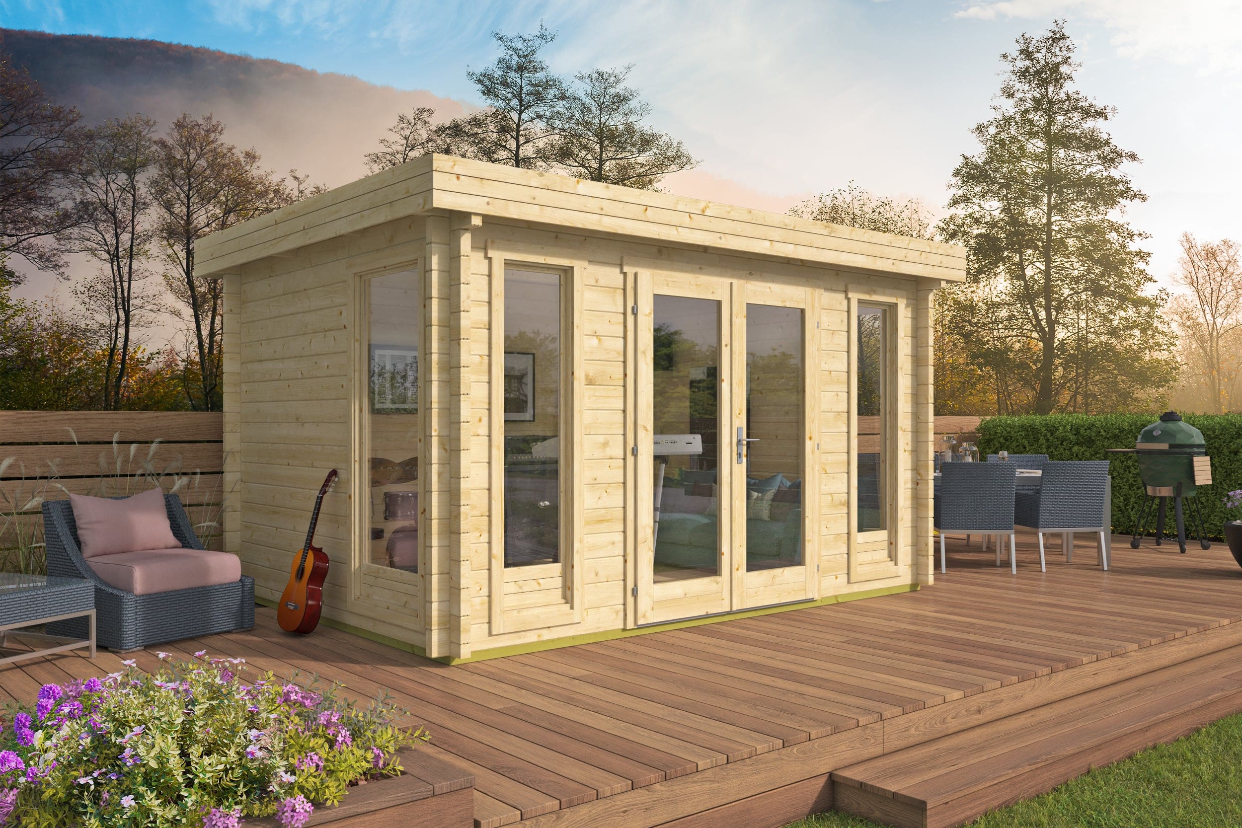 Blokhut Victoria | Inclusief fundamentbalken, easyroofing, startset en bezorging!