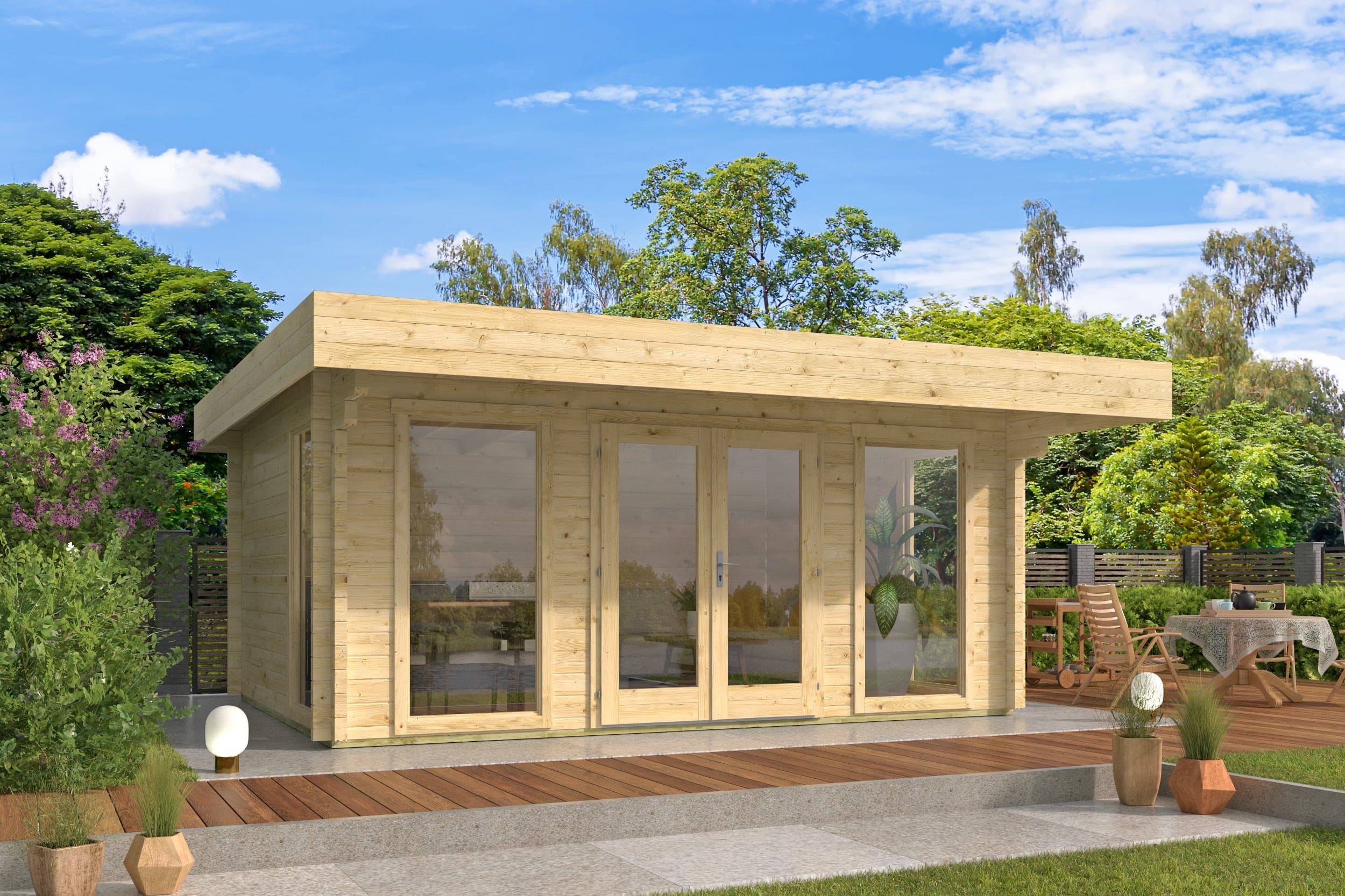 Blokhut Mia | Inclusief fundamentbalken, easyroofing, startset en bezorging!