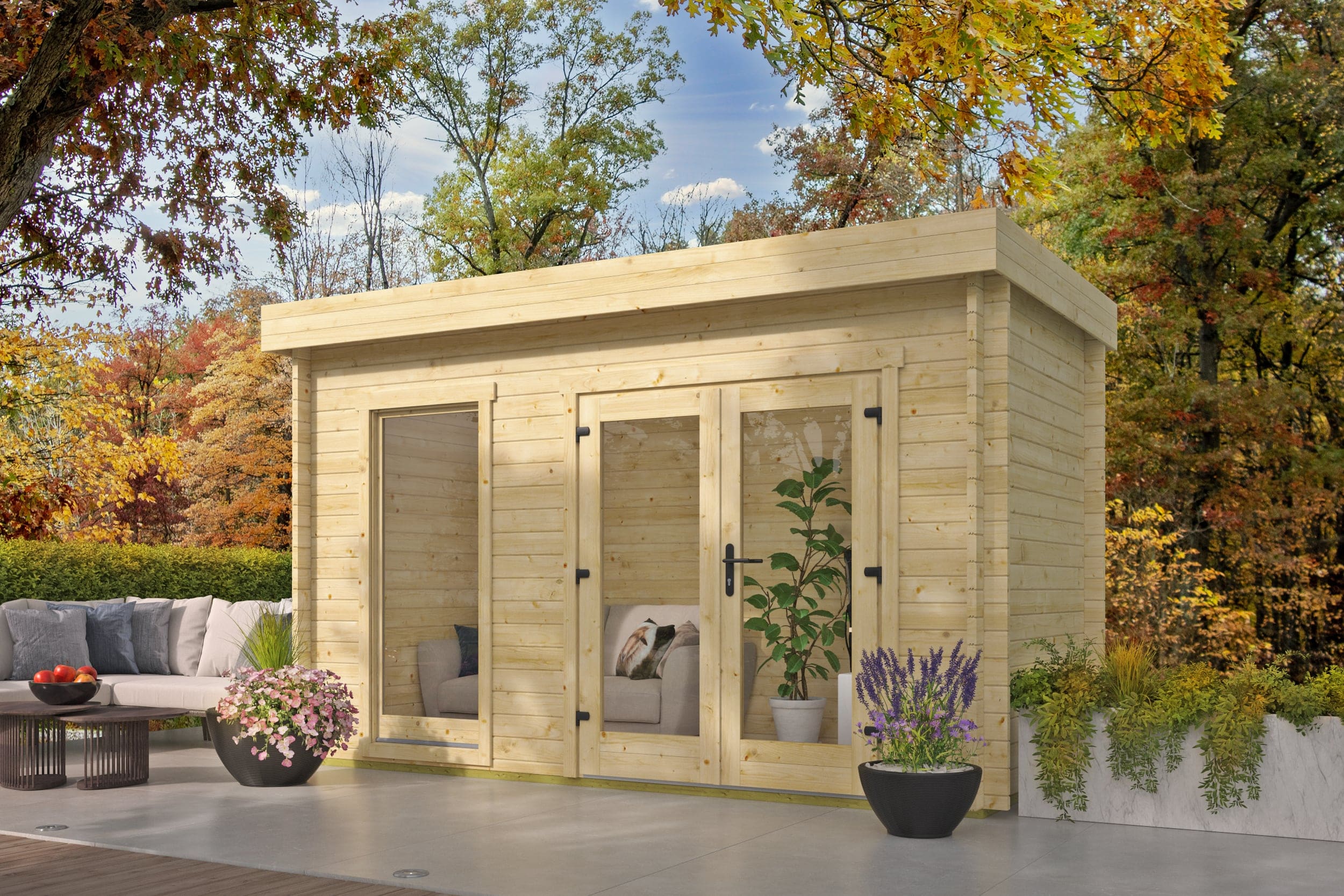 Blokhut Harriot | Inclusief fundamentbalken, easyroofing, startset en bezorging!