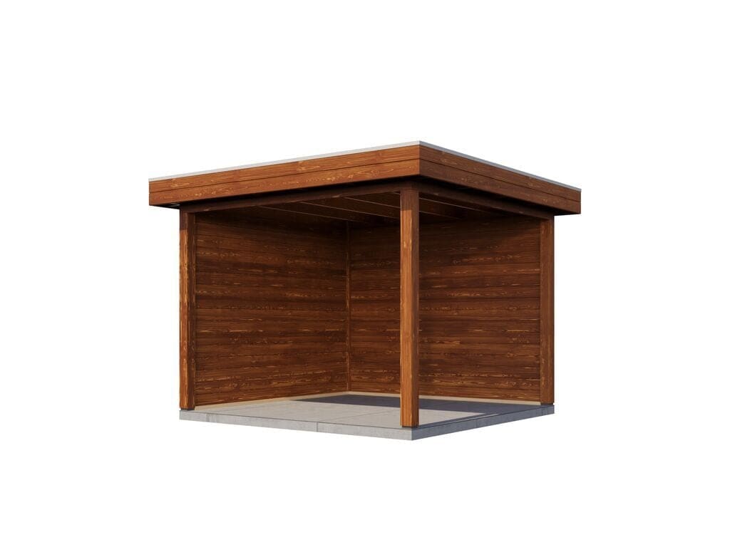 Lugarde Select Veranda Almelo 300x300cm - 28mm - Plat dak - Behandeld