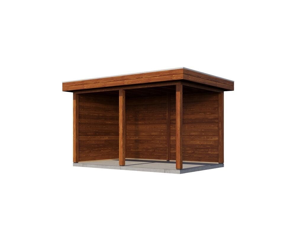 Lugarde Select Veranda Dokkum 388x250cm - 28mm - Plat dak - Behandeld