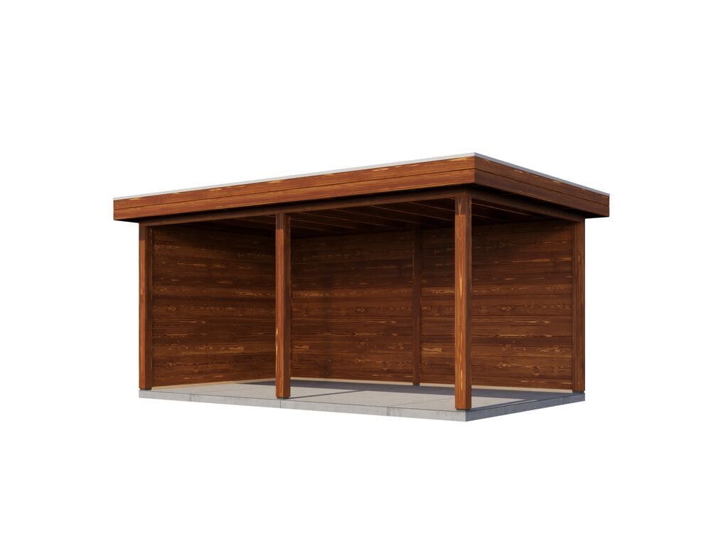Lugarde Select Veranda Montfoort 488x300cm - 28mm - Plat dak - Behandeld