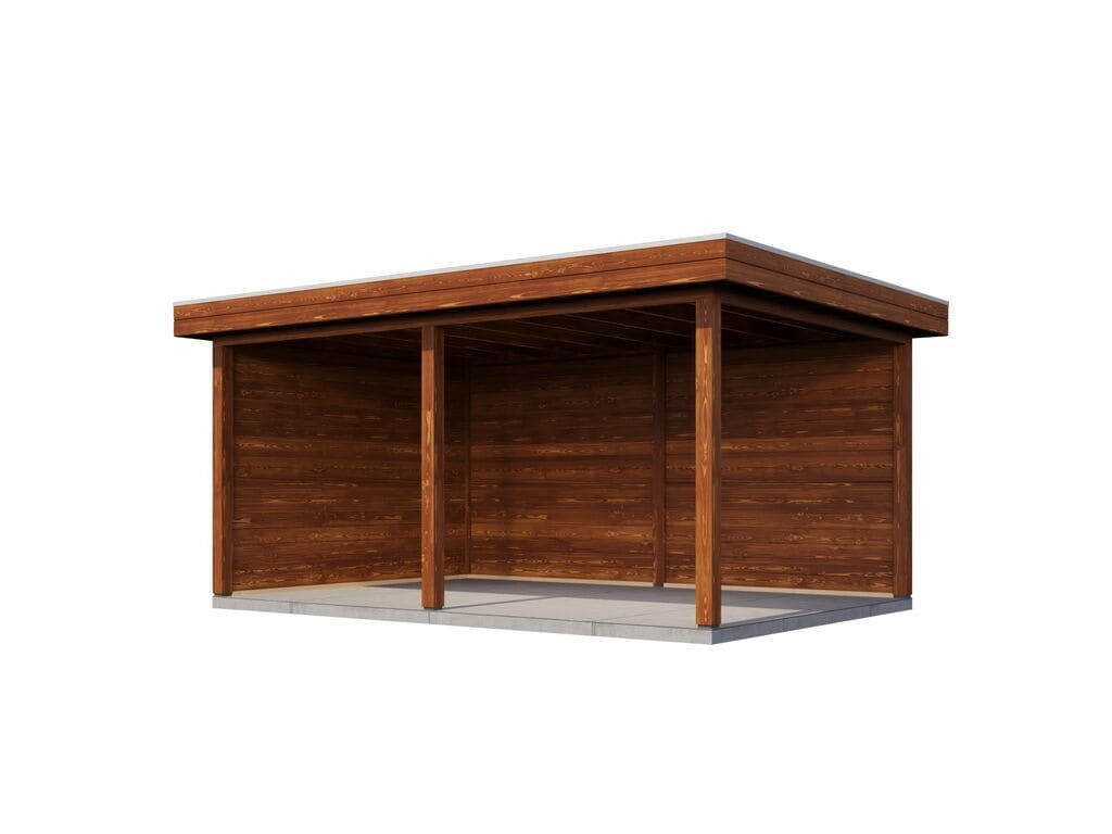 Lugarde Select Veranda Middelburg 488x350cm - 28mm - Plat dak - Behandeld