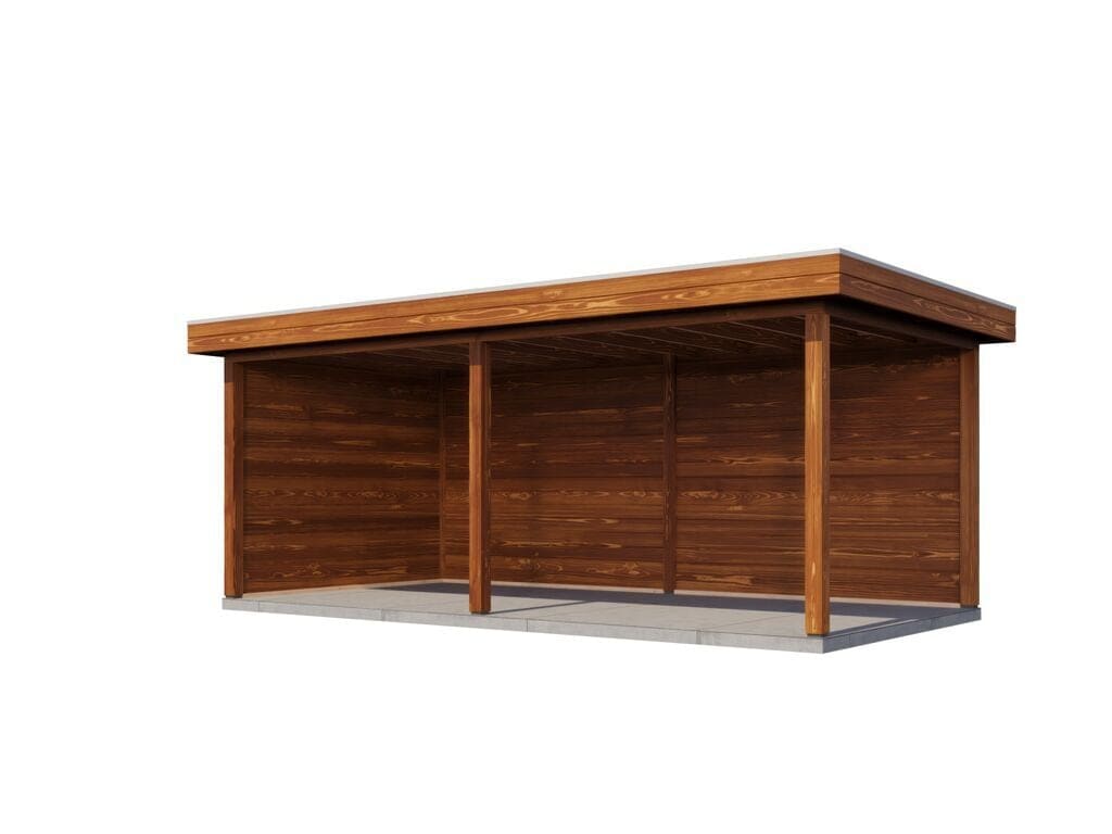 Lugarde Select Veranda Assen 588x300cm - 28mm - Plat dak - Behandeld