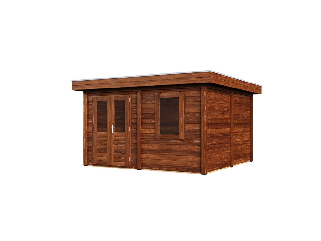 Lugarde Select Modern tuinhuis Rotterdam 388x388cm - Bruine olie