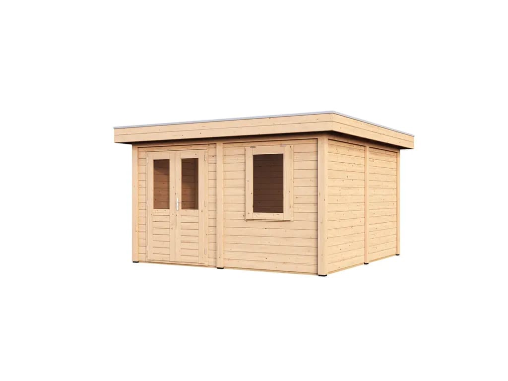 Lugarde Select Modern tuinhuis 44mm Rotterdam 388x388cm - Onbehandeld