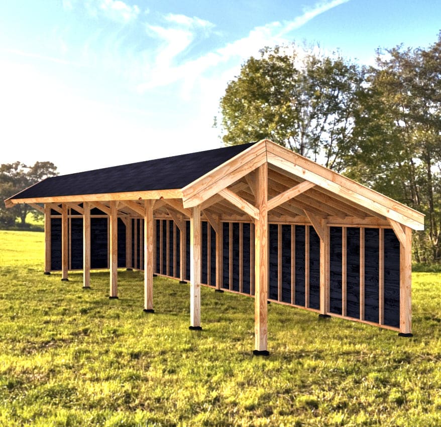 Woodvision Kapschuur Modulair Amstelland 2100x310 geïmpregneerd (6 vakken)