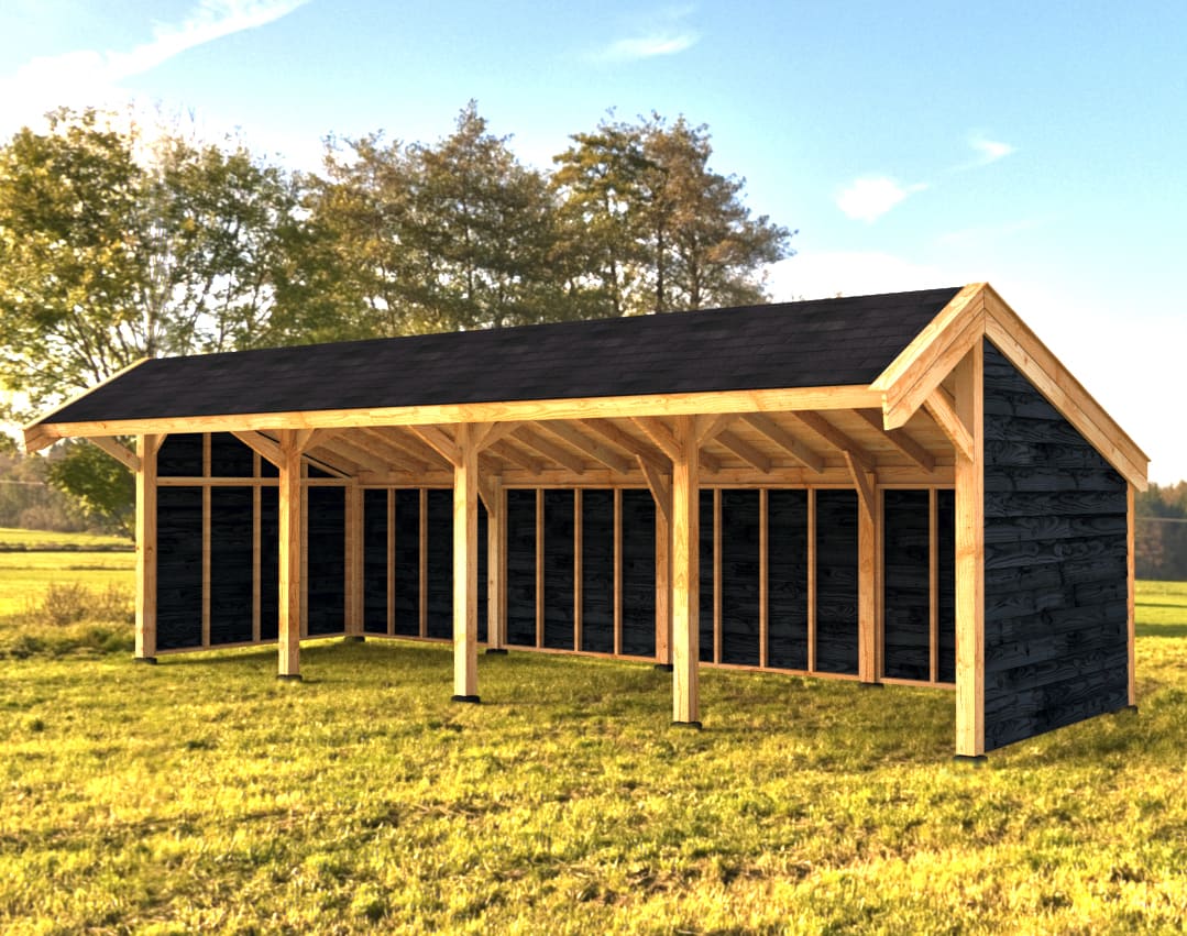 Woodvision Kapschuur Modulair Eemland 1400x310 (4 vakken)