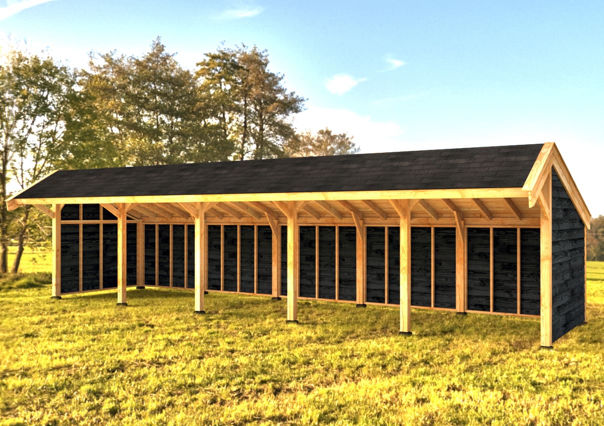 Woodvision Kapschuur Modulair Eemland 1750x310 (5 vakken)