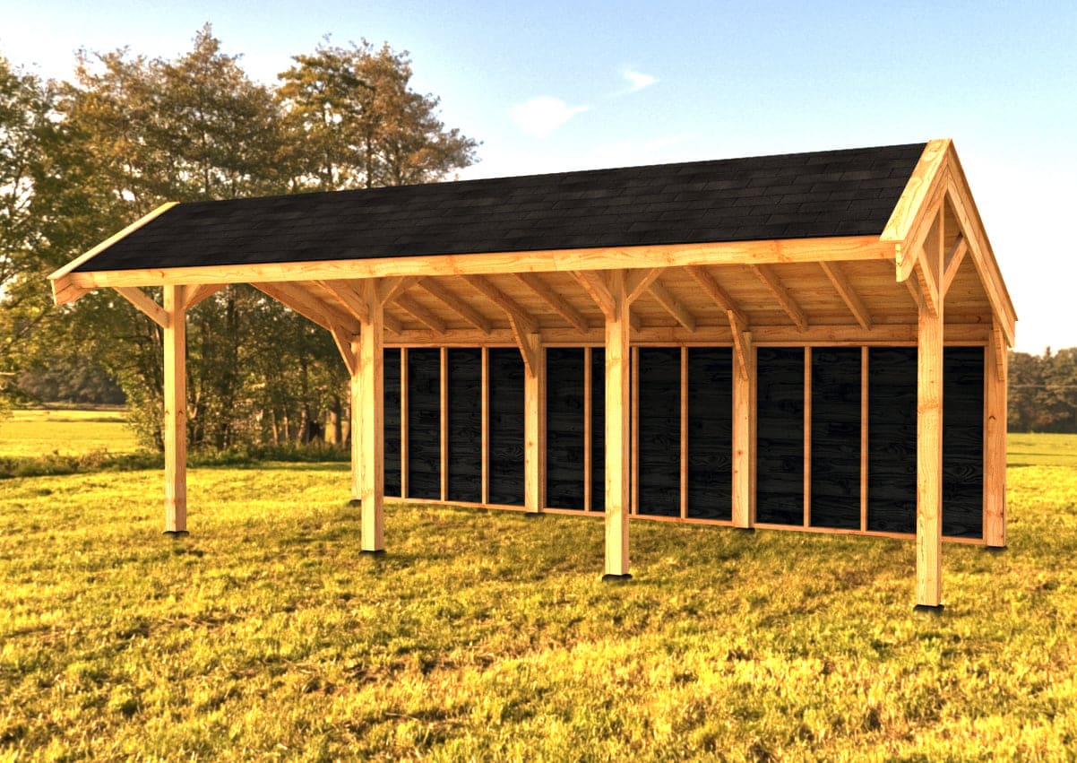 Woodvision Kapschuur Modulair Gaasterland 750x310 (3 vakken)