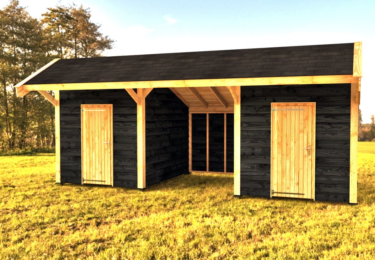 Woodvision Kapschuur Modulair Kennemerland 1050x310 (3 vakken)