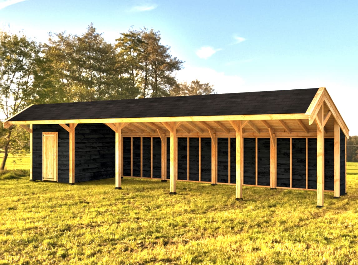 Woodvision Kapschuur Modulair Maasland 1750x310 (5 vakken)