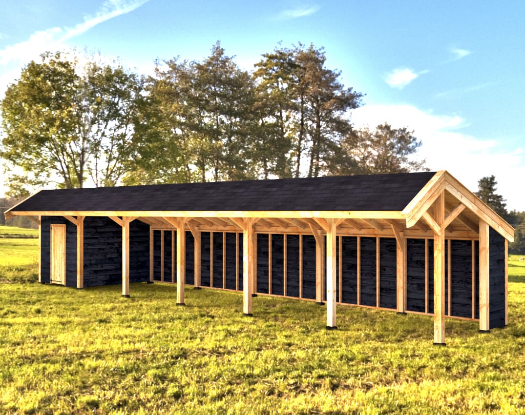 Woodvision Kapschuur Modulair Maasland 2100x310 (6 vakken)
