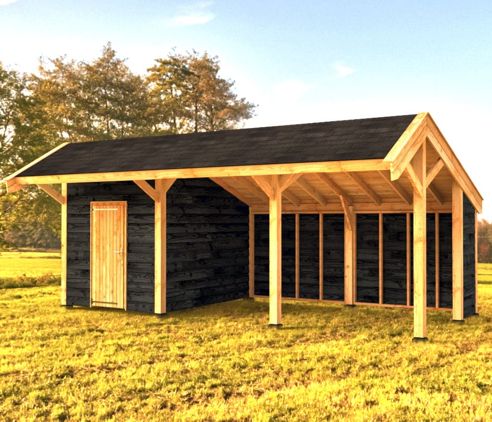 Woodvision Kapschuur Modulair Maasland 900x310 geïmpregneerd (3 vakken)