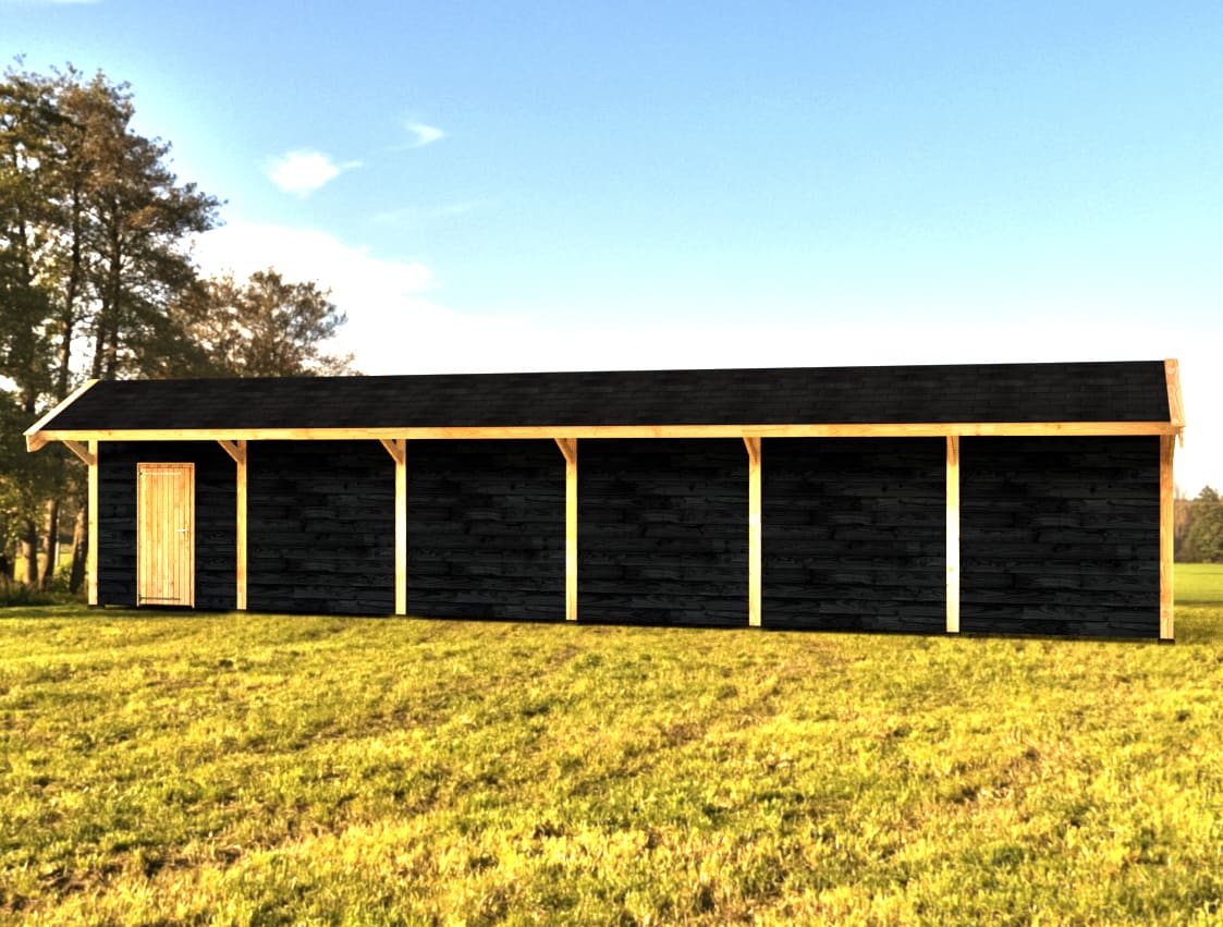 Woodvision Kapschuur Modulair Rijnland 2100x310 geïmpregneerd (6 vakken)