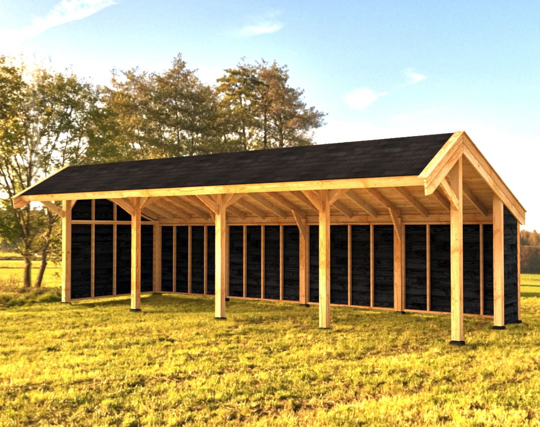 Woodvision Kapschuur Modulair Salland 1400x310 (4 vakken)