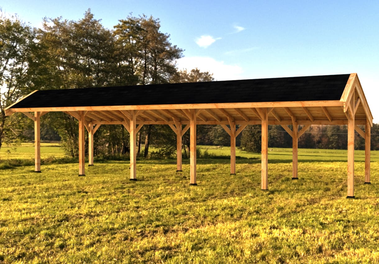 Woodvision Kapschuur Modulair Waterland 1750x310 (5 vakken)