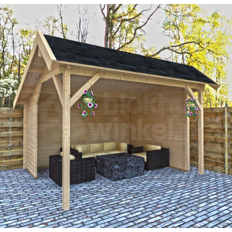Houten Kapschuur Navarra 380x320cm