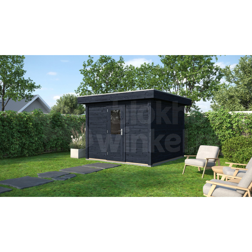 Lugarde Select Modern tuinhuis Groningen 300x300cm - Zwarte olie