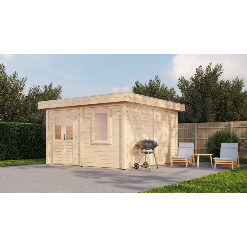 Lugarde Select Modern tuinhuis Rotterdam 388x388cm - Onbehandeld