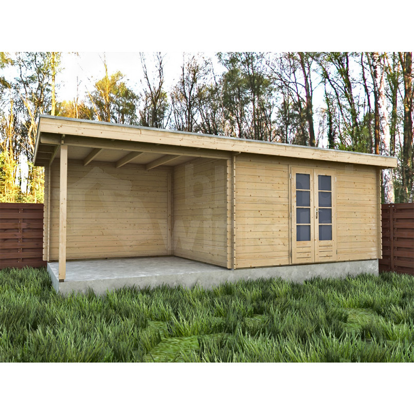 ProWood blokhut Hampshire Lounge 400x400 geïmpregneerd