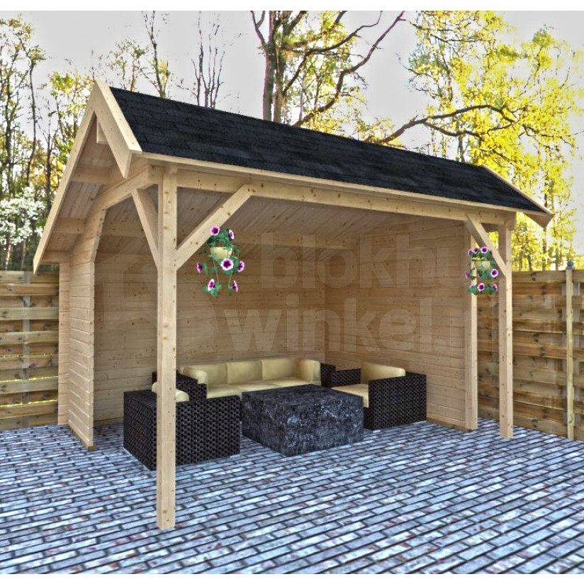 Houten Kapschuur Navarra 380x320cm