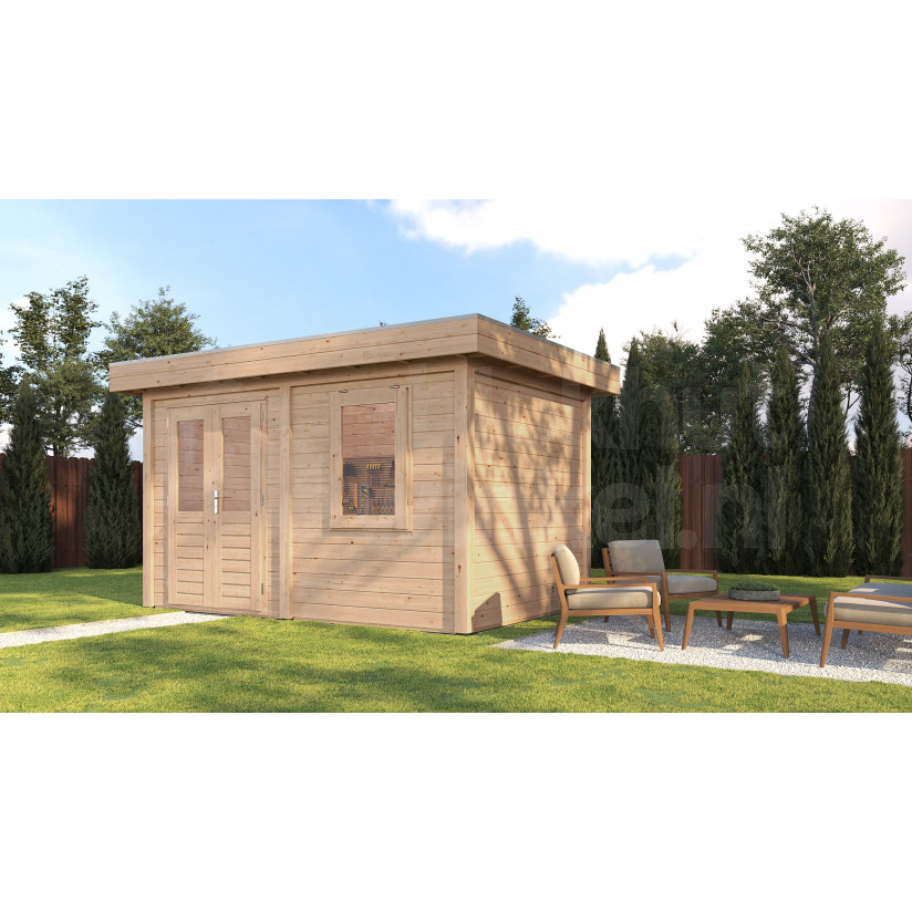 Lugarde Select Modern tuinhuis Breda 388x250cm - Onbehandeld