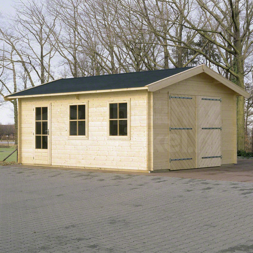 Lugarde blokhut Garage Colorado 300x500 geïmpregneerd