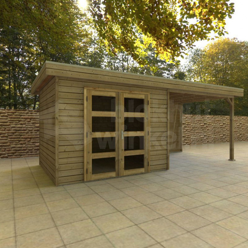 grafiek milieu groet Woodford tuinhuis houtskeletbouw Bennington Comfort Lounge 400x300
