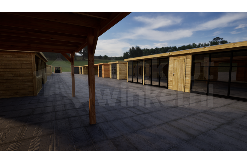 Groot maatwerk behandeld tuinhuis
