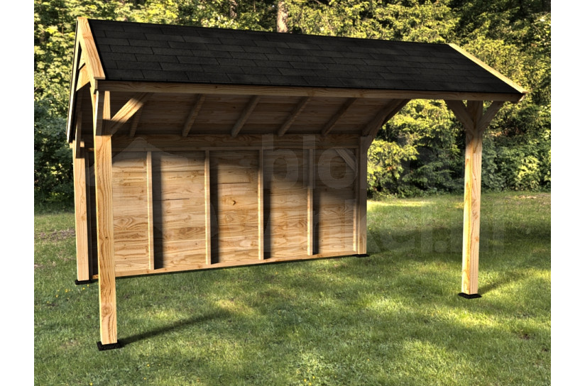 Woodvision Kapschuur Comfort 400x250 achterwand enkelzijdig blank