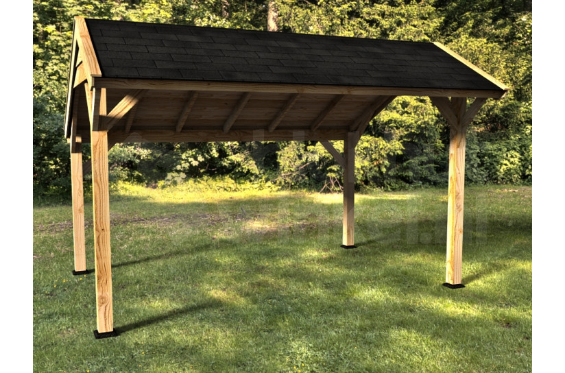 Woodvision Kapschuur Comfort 400x250 zonder wanden