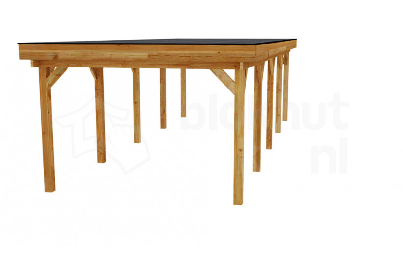 3D Render Houten Outback Douglas Vrijstaande Veranda 1000x400