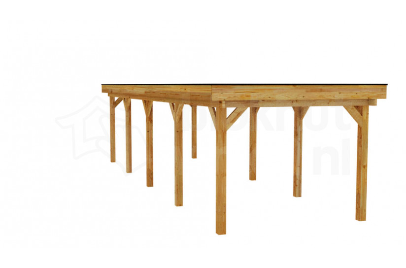 3D Render Houten Outback Douglas Vrijstaande Veranda 1050x350