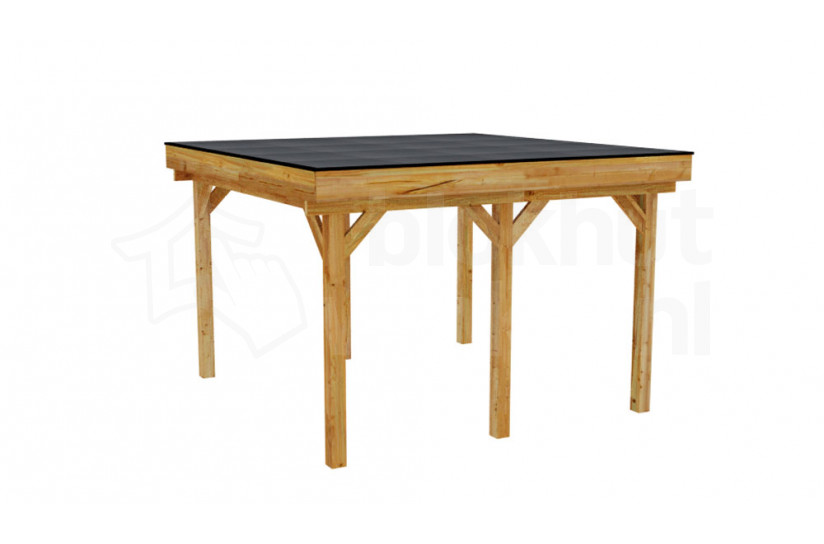 3D Render Houten Outback Douglas Vrijstaande Veranda 400x400
