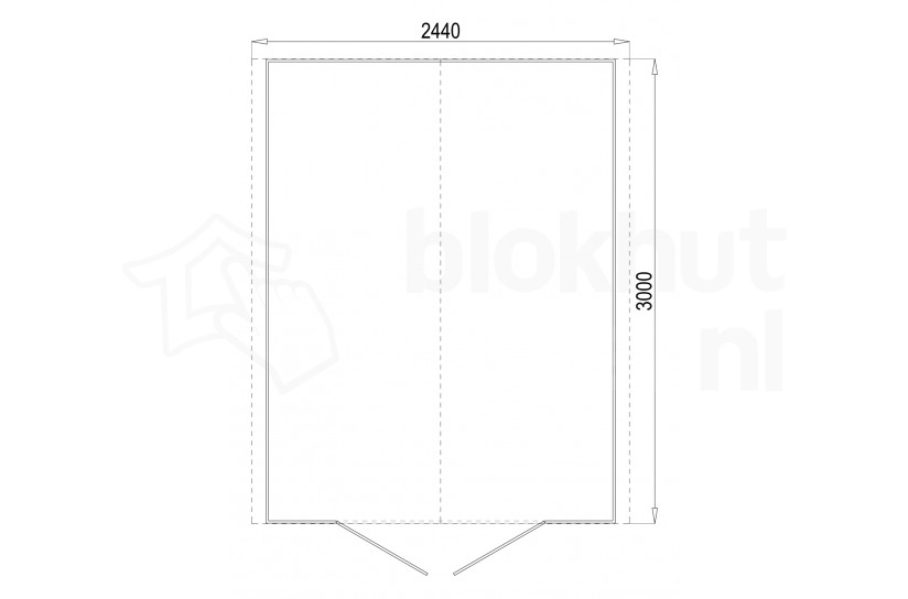 Plattegrond Biohort metalen tuinhuis Europa 6