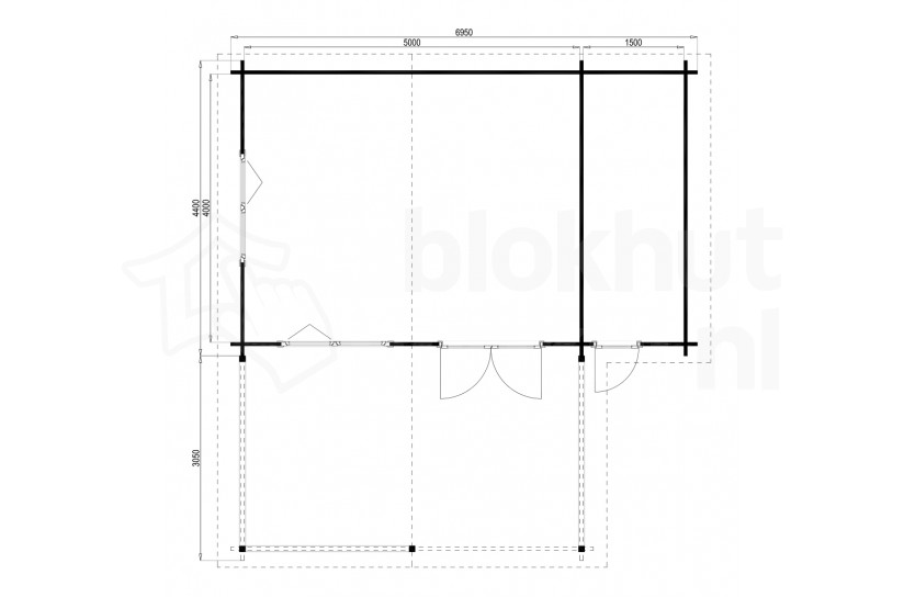 Plattegrond Interflex blokhut Badalona C Gecoat