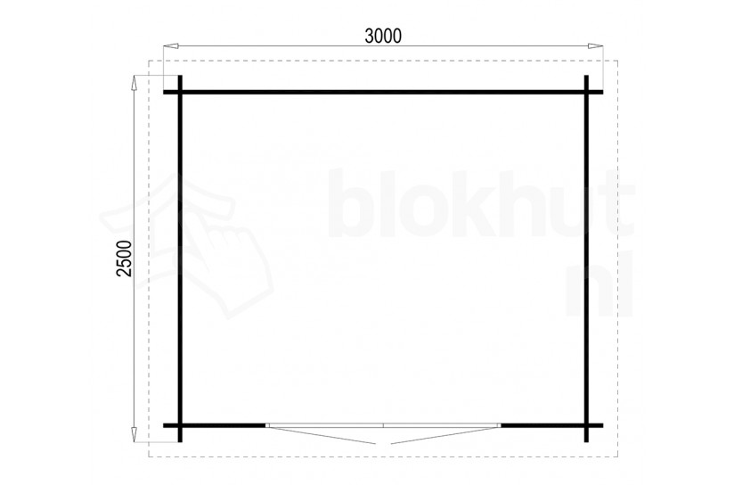 Plattegrond Interflex blokhut Gomera M Gecoat