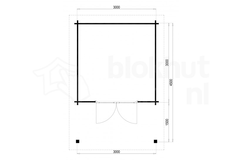Plattegrond Lugarde blokhut Aberdeen 300x450